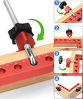 Corner Clamps For Woodworking 4 Pack 90 Degree Right Angle Squares 5.5 By 5.5 Inches in use showing clamp installation steps.