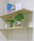 Durable Metal 6 X 8 Inch Wall Corner Shelf Brackets White Pack Of 4 With Screws Included Staggered Countersunk Holes