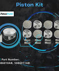 Piston components from 5.7L Hemi Engine Rebuild Kit With Piston Kit Timing Chain Kit Water Pump And Oil Pump for Dodge Charger