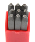 Beefy Heavy Duty Steel Stamp Set 36 Piece showing numbers 0-9 in 1 Sixteenth Inch 1.5mm size for jewelry making and metal craft projects