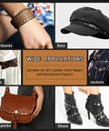 Application of 540 Piece Leather Rivet Kit With Three Sizes Double Cap Rivets And Leather Rivet Setting Tools for various accessories