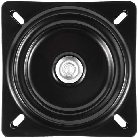 Top view of 3 Piece Six And A Quarter Inch Bar Stool Swivel Plate Heavy Duty Steel Seat Swivel Base Mount For Stool And Chair Black Corrosion Resistant