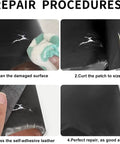 Steps for using Ultra Large Self Adhesive Leather Repair Patch 17X79 Inch for couch and car seat repairs.