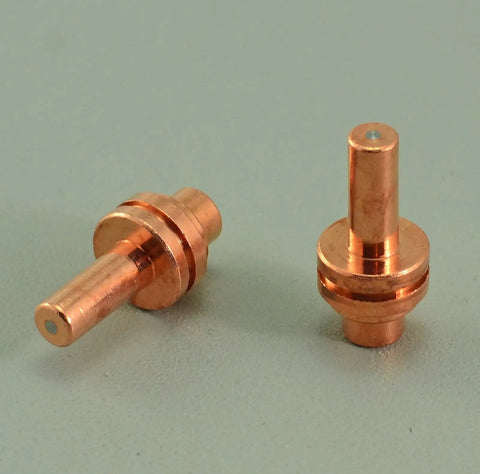 Pro Grade Extended Plasma Electrodes And Nozzle Tips Kit For 20 Amp PowerMax 350 380 PAC110 copper electrode close-up