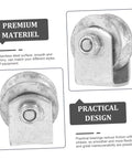 V-groove wheel, heavy-duty cast iron for garage doors and gates; front and side views with bolt (two wheels).