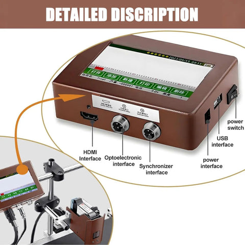 Heavy-Duty Automatic Inkjet Coding Machine For Production Lines Industrial Online Printer With High Def 600dpi Sharpness For Labels And Logos 25mm Width Red showing HDMI and USB interfaces.