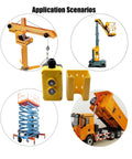 Vozinmost 12V DC Dump Trailer Remote Control Switch For Up Down Operation with crane, lift, scissor lift, and truck applications.