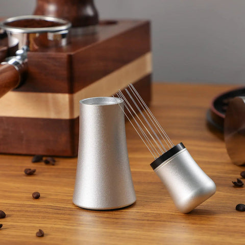 Espresso Distribution Tool With 10 Needle 0.35mm Precision Stirrer For Even Extraction Pro Barista Gear with stand
