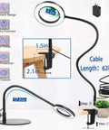 Hands Down The Best Eight Times Magnifying Glass With Bright Led Light And Flexible Stand Clamp dimensions and features in focus