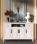 White cabinet with 5 Inch Cabinet Pulls 10 Pack Square Zinc Alloy Drawer Handles in Black and Brushed Nickel, decor accents on top