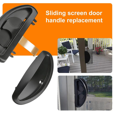 Replacement Screen Door Handle For CRL A255 And Andersen Sliding Doors Black Finish Latch And Pull For Patio And Balcony Screens Simple Install And Durable Fit.