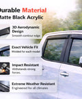 Outlander Rain Guards 2011-2020 Window Visors 4 Pack Out-Channel Deflectors with matte black finish on a Mitsubishi SUV