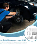 Mechanic using Beefed Up 304 Stainless Steel Clevis Pins Kit For Cars And Trucks, 122 Piece Fastener Assortment