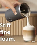 Baristina Milk Frother For Espresso Machines Froths Hot Or Cold Dairy And Non Dairy Milk Perfect Latte Art Easy To Clean