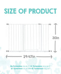 Easy Open Extra Wide Baby Gate For Doorways Hallways And Bottom Of Stairs 29 To 47 Inches Pressure Mounted Safety Gate 30in tall