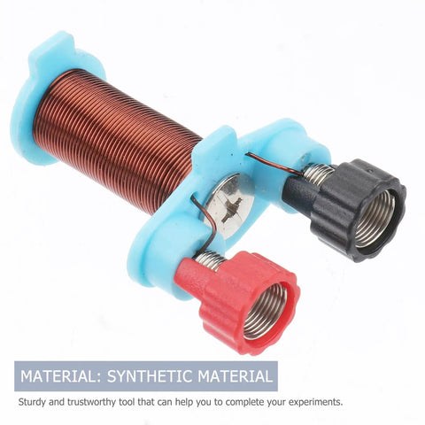 Close-up of a coil electromagnet from the Two Set Electromagnet Experiment Kit For Physics Teaching And Magnetism Labs In Primary School.