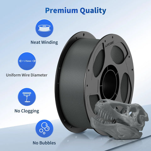 ANYCUBIC PLA filament spool, 1.75 mm, 1 kg, grey, neat winding