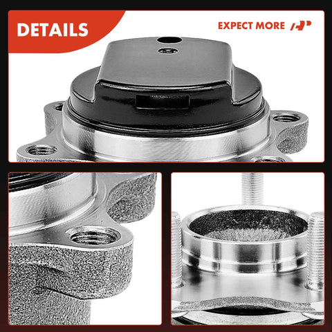 Close-up of Rear Wheel Bearing And Hub Assembly 5-Lug Compatible With Nissan Rogue 2008 2013 And Rogue Select 2014 2015 FWD Only