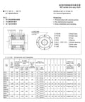 Specifications chart for one way clutch roller bearing showing dimensions, features, and capacities for models MZ 15 to MZ 70.