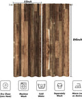 Farmhouse Rustic Barn Door Curtain Panels Two Pack Set 52 Inches Wide By 84 Inches Long Rod Pocket Fade Resistant Polyester