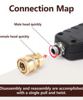 Brass 1/4 in. pressure washer quick-connect fittings set (3-pack) with male and female couplers and NPT adapter
