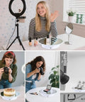 Hassle Free Rotating Display Turntable Stand For Jewelry And Watches 7.87 Inch White Platform with USB powered spin for product photography.