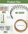 Four Pack Heavy Duty Couch Spring Repair Kit To Fix Saggy Sofas Quick Upholstery Seat Replacement Parts, 25 inch metal springs and hardware.