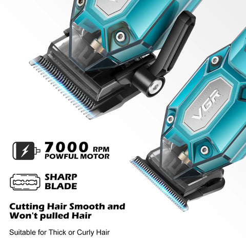 Cordless Barber Clipper And Trimmer Set For Men With 10 Guide Combs USB Rechargeable LED Display And Precise Cutting