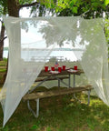 10x10x8.2 Ft Outdoor Mosquito Netting For Camping Patio And Travel With Hanging Ropes Easy Setup High Density Mesh Keeps Out Mosquitoes Bugs Black Large Net Shelter For Home Backyard Campsites
