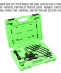 Harmonic Balancer Puller Kit Workhorse With Adjustable 3 Jaw Puller And Three Eighths Inch Square Drive Forcing Screw in Green Case