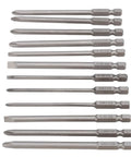 Rock Solid 12 Piece Screwdriver Bit Set With S2 Alloy Steel Construction And Precision Tips For Electric Drill Or Manual Use Featuring Sandblasted Anti Rust Surface To Save Your Tools From Damage And Wear, 12-bit set