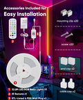 24V RGB Neon Rope Light With Smart App Control And Music Sync 32 Feet LED Strip accessories for easy installation in gaming setup