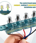 Five Button Range Hood Push Button Switch Replacement Panel DIY Friendly For Kitchen Appliances with visible wiring and compact design.