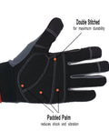 Phone Friendly All Day Grippy Comfort Touch Screen Ready Work Gloves for Men and Women flexible detail with padded palm view