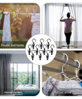 Rotatable Plastic Curtain Clips With Swivel Hooks, 10 Pack For Drapery, Shower Curtains And Track Rings in various uses.