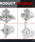 Engine Water Pump AW9353 Straight Bolt On Swap For Hyundai Elantra Tiburon Tucson Kia Spectra Sportage Soul 1996-2012 L4 Engine Heavy Duty Cooling System Smooth Operator, detailed views of product from multiple angles.