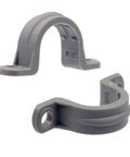 Heavy Duty 12 Piece Pack Of 1/2 Inch Pvc Pipe Straps with U shape for securing electrical conduits and cables.