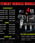 Chevrolet Silverado GMC Sierra 433MHz TPMS Sensor Pre Programmed Replacement For 2019 2025 in 4-pack with OE box