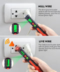 Dual Range Non Contact AC Voltage Tester With LCD Display And Buzzer Alarm, Detects 12V-1000V And 48V-1000V testing live and null wires