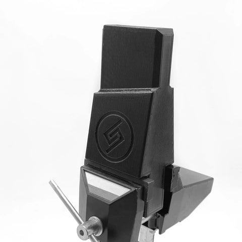 Custom Rifle Vise Block for Gun Cleaning Stations and Safe Rooms, Go-To Heavy Duty Horizontal Clamp Mounts for Quick Rifle Maintenance, Made in USA, Fits Various Rifles, Durable Plastic Vise Block for Home Gun Safe Organization