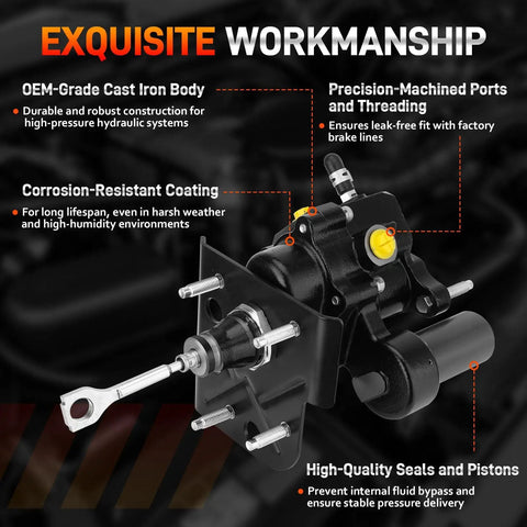 Chevrolet Silverado 2500 HD 2011 And GMC Sierra 2500 HD 2011 Hydraulic Power Brake Booster With Pushrod Replacement 1781036 19371361 20940394 Fits 6.0L 6.6L V8 HD Trucks
