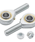POSB8 One Half Inch Male Rod End Bearing With Jam Nuts Set Of 2 Right Hand Thread One Half Twenty TPI Self Lubricating Joint Rod Ends For CNC Equipment Robotics Automotive Tools Rock Solid Heavy Duty, two rod ends with nuts