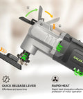 Badass 20V Cordless Oscillating Multi Tool With 15 Piece Accessory Kit And Rapid Charge Lithium Battery For Demolition And Precision Detail Work A True Job Site Beast To Buy Today quick release lever and rapid heat display