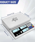Heavy Duty Counting Scale For Small Parts 30kg 66lb Capacity, 1g Precision, Switchable Modes, digital display, stacked