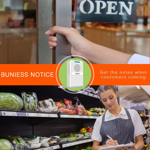 Wireless Doorbell With 600 Ft Range And 5 Adjustable Volume Levels Magnetic Door Sensor 62 Dope Chimes at store entrance