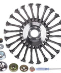 Steel Wire Trimmer Head With 8 Inch Unbreakable Blades, Universal Adapter Kit For Weed Eater And Rotary Brush Cutter Accessories