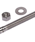 Beefy 1/2 Inch By 6 Inch Wedge Anchor Set, 5 Piece, Stainless Steel 304 Corrosion Resistant, with washers and nuts, concrete use