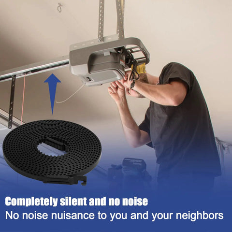 Installation of Heavy Duty Garage Door Drive Belt Assembly for 7 Foot Residential Openers, 237 Inch Long with 20 Grooves