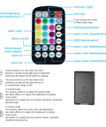 Remote control for Lit Twinkle And Sound Activated 16W Fiber Optic Starlight Kit For Car And Home, showing color and mode options.