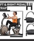 Right Foot Pedal Set For Indoor Bicycles Gray With Toe Clips Cage And Adjustable Strap on stationary bike, NordicTrack compatible